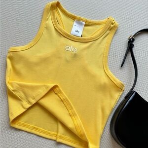 ALO Yoga Womens Yellow Tank Top